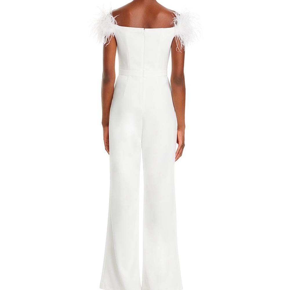 Aqua Elegant White Off-Shoulder Jumpsuit